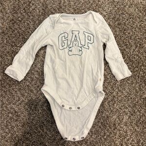 GAP White Bodysuit Soft Cotton Snap Closure
